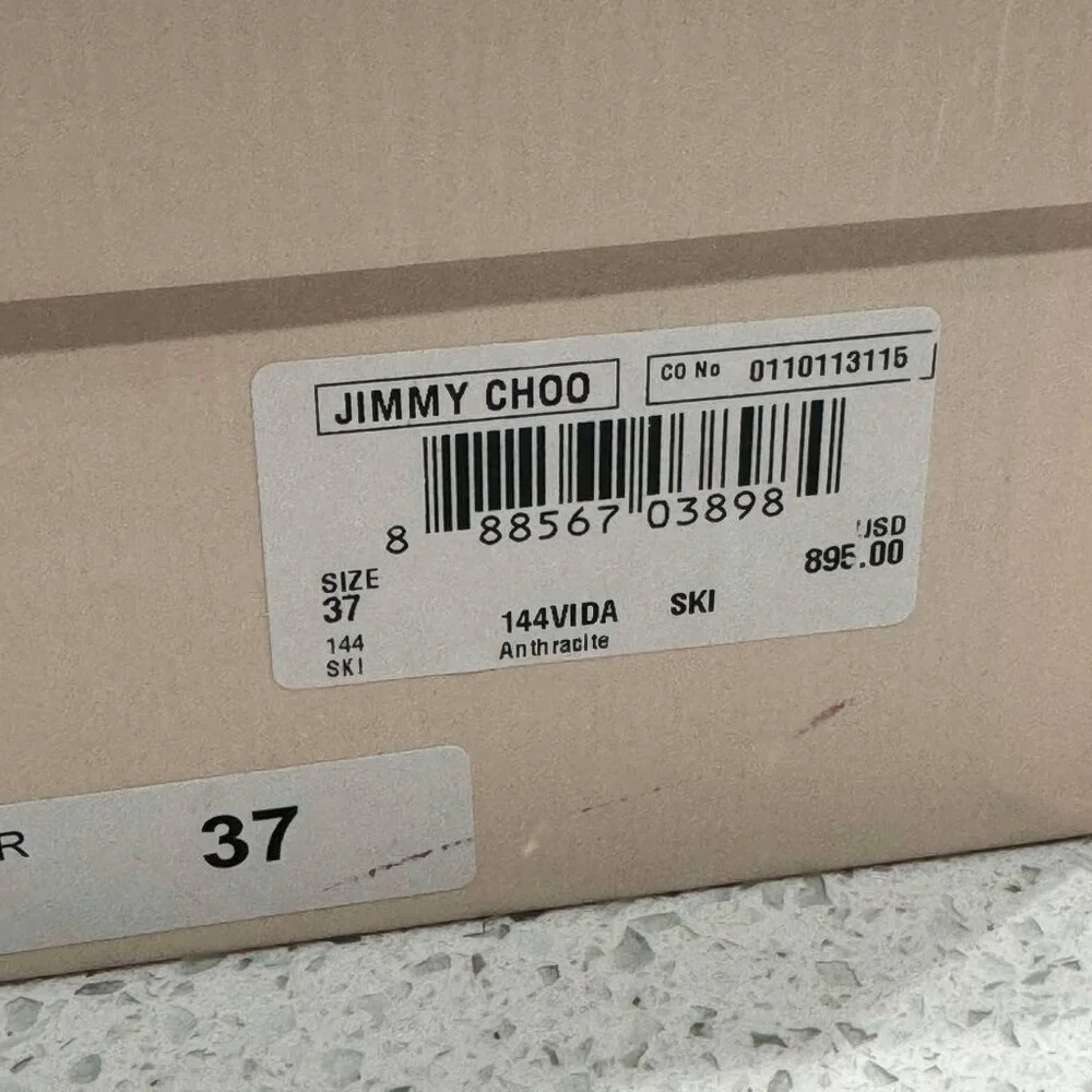 Jimmy Choo Women's Virtue Shimmer Snake Print Heels Size 37 - Picture 7 of 8